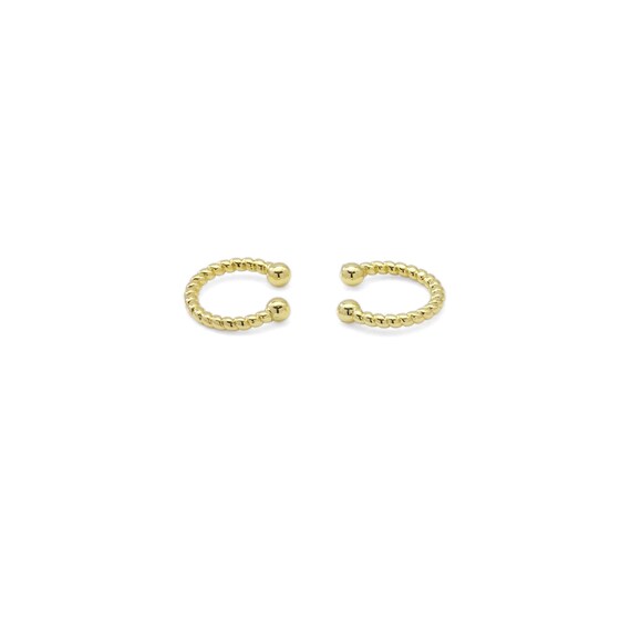Gold Twisted Hoop Ear Cuff, Sku#Lx315
