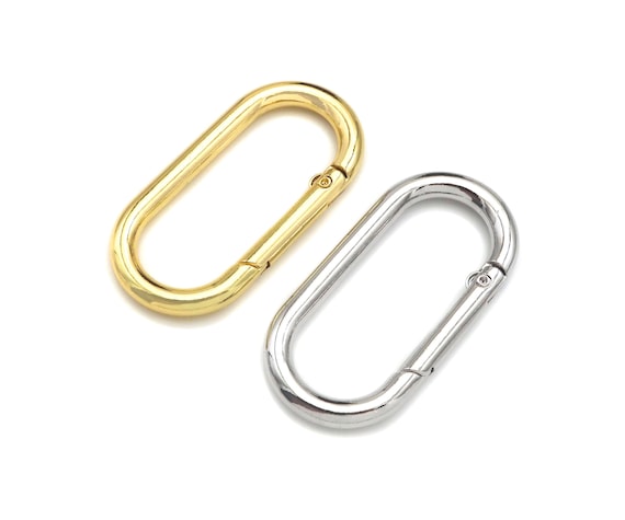 50mm Large Spring Gate, Gold/Silver Large Oval Clasp, Snap Clip Trigger Clasp, Spring Buckle for Chain Purse Key Jewelery, sku#H309C