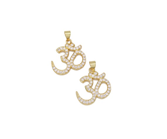Cz Micro Pave 30 Number Shape Pendant, 18K Gold Filled Number Charm, Necklace Bracelet Charm,Sku#Lk554