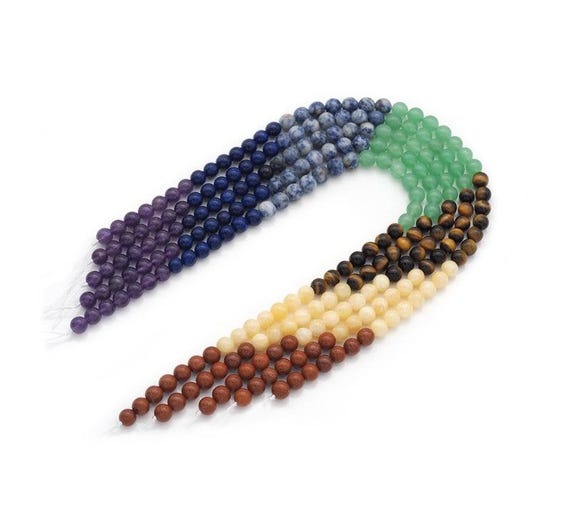 Genuine Chakra Round Smooth Beads, 8mm|10mm, Sku#U1442