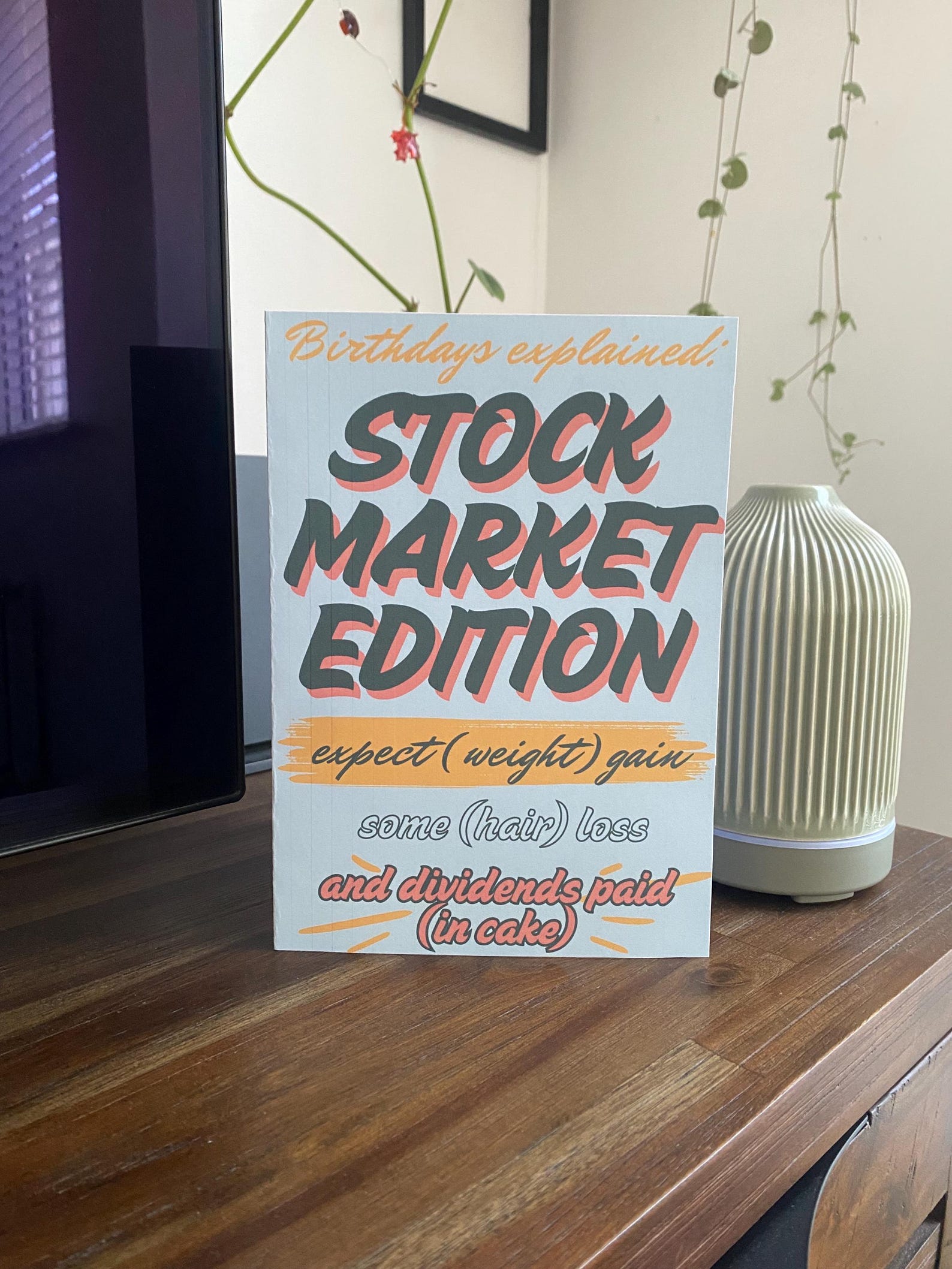 Stock Market Birthdays: A Funny Card