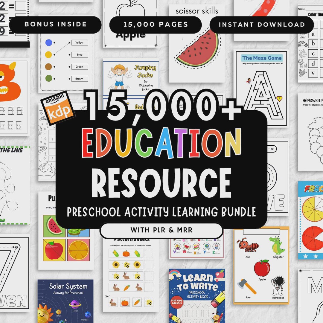Kids Learning & Classroom Activities Bundle, Teachers Parents ...