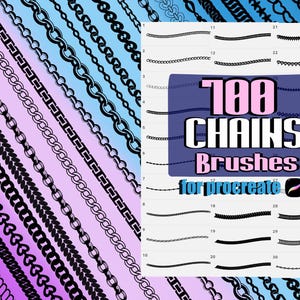 Procreate Brushes, Procreate Chain Brush, Chain Brushes for Procreate, Chain Brush Set, Procreate Jewelry Brushes
