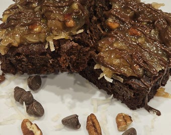 Keto German Chocolate Brownies made With Allulose