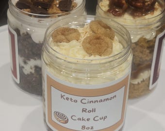 Keto Fall Trio Cake Cups made with Allulose