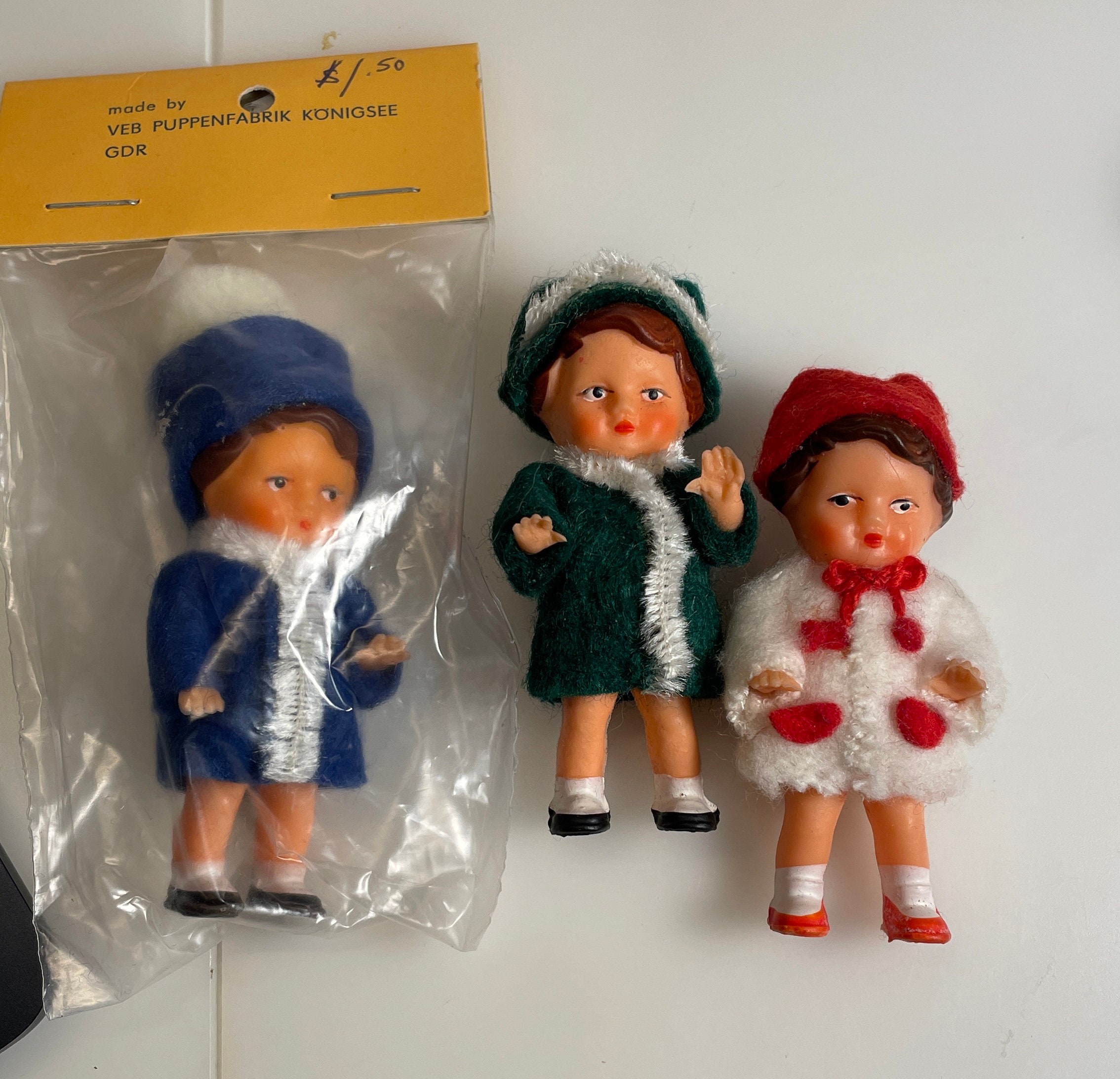 Poupées Russes Vintage Années 40/50 – Ancien Jouet URSS – Lot De 4 Figurines