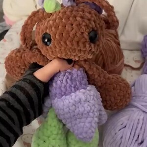 DIGITAL PATTERN Crochet dandys world custom Bassie plushie toy gift roblox plush stuffed flower animal handmade