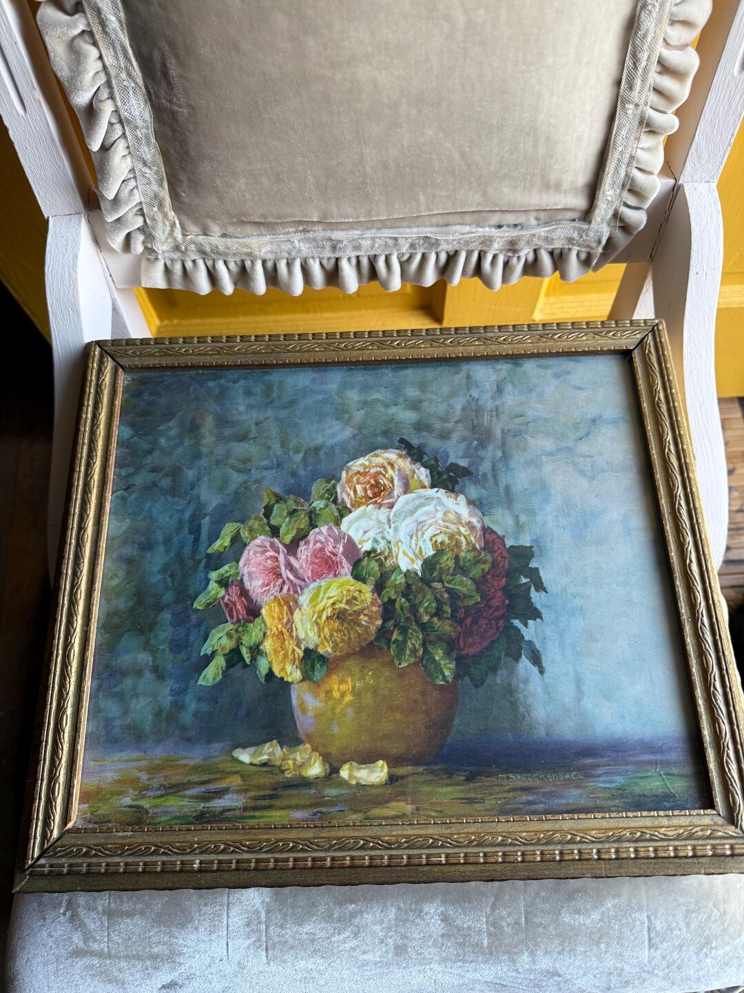 Fresh Look at Vintage Framed Decorative Shadow Box With Beautiful French Floral