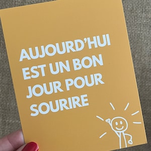 Carte postale positive｜carte postale inspirante - carte de voeux motivante - carte avec message optimiste - message de bonheur