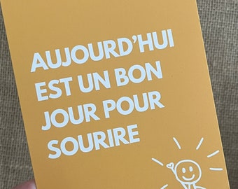 Carte postale positive｜carte postale inspirante - carte de voeux motivante - carte avec message optimiste - message de bonheur