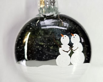 Northern Lights, Star gazing, Aurora Borealis, Christmas Ornament, hand painted glass ornament