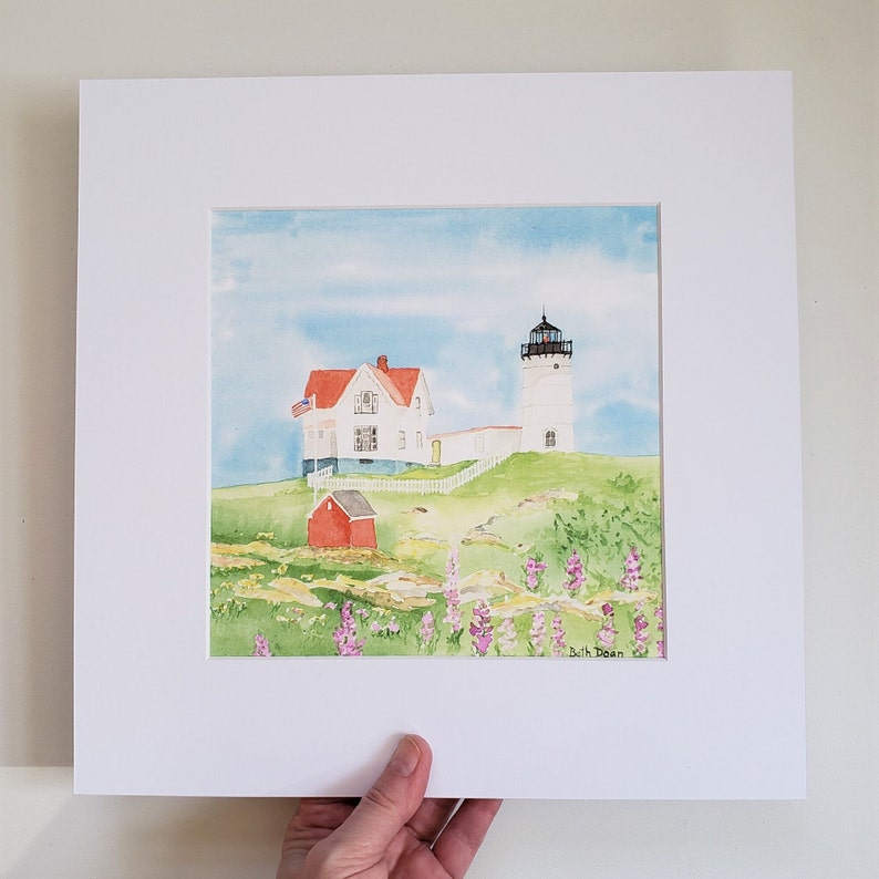 Nubble Lighthouse, York Maine Lighthouse Fine Art Print 3 print sizes available image 4
