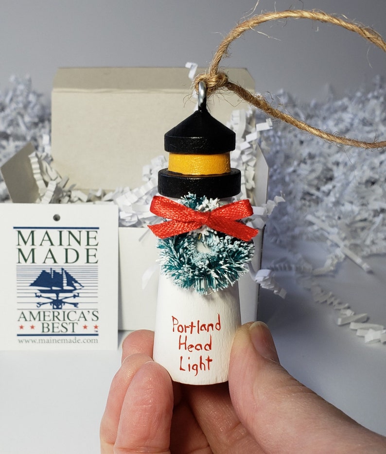 Lighthouse Ornament Portland Head Light Christmas Ornament Etsy