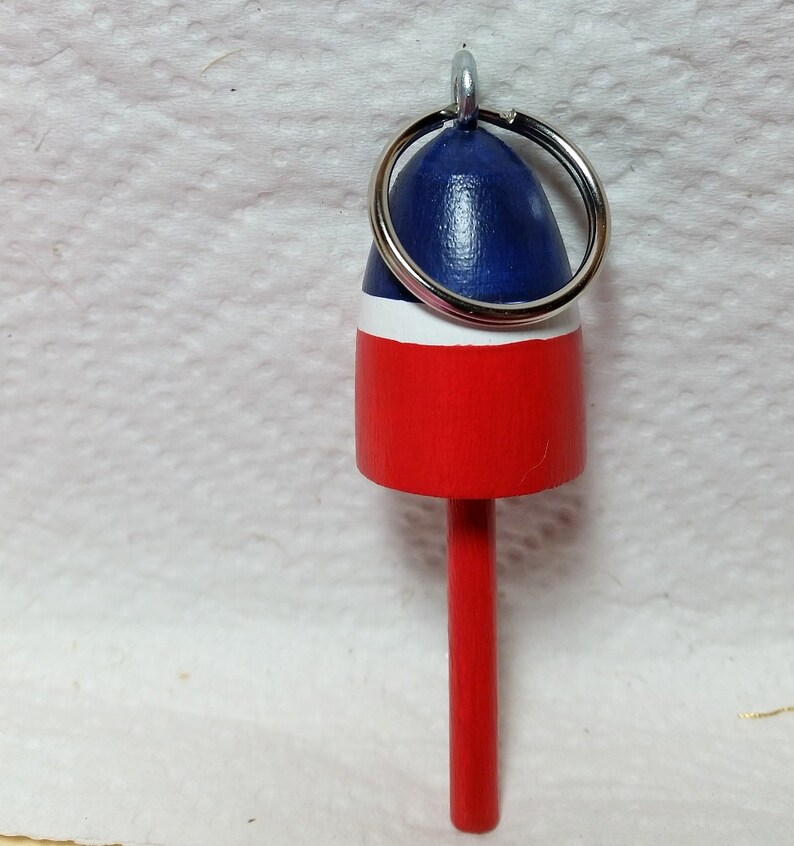 Lobster Buoy Key Chain red white and blue Etsy