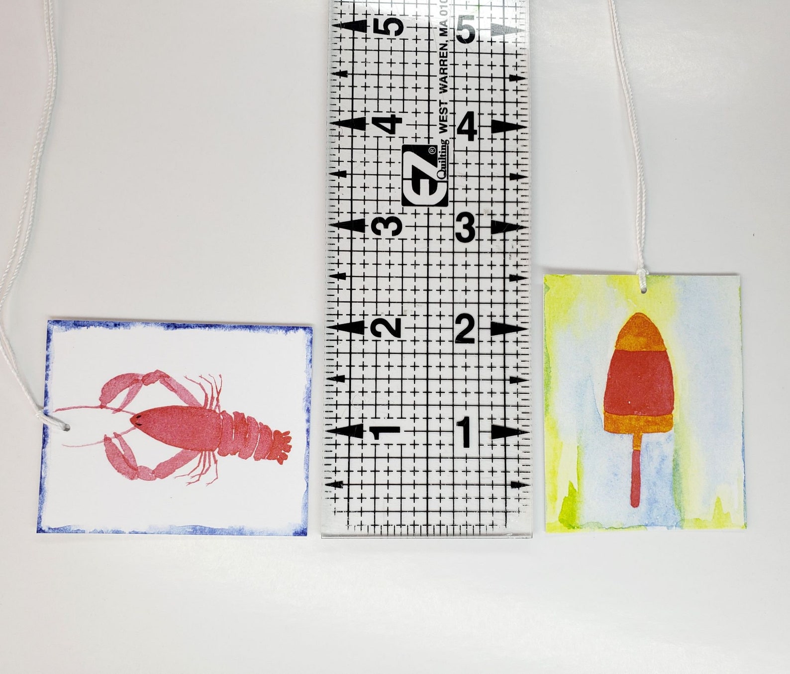 Lobsters and Buoys Gift Tags Set of 16 8 Lobsters 8 Buoys Etsy