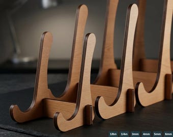 Easel stand Set for Frames  Plates  4Sizes, 6 Thicknesses, Craft Ready, Adjustable Easel Stands
