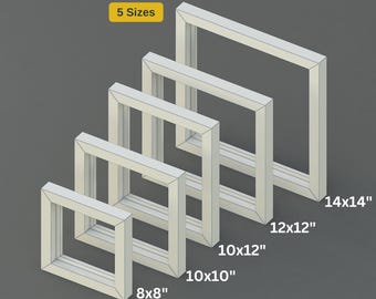 Sjablonen schaduwboxlijst | 3D SVG-bundel | 5 maten | DIY-decor,doe-het-zelfkaders schaduwdoos | Ambachtelijke papiersjabloon | Cricut-compatibel 262-inch
