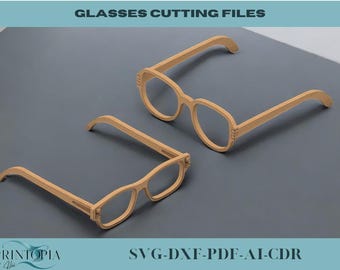 Stylish Eyewear Laser Cutting Design for DIY Projects,Customizable Glasses Template for Laser Cutting Enthusiasts 073