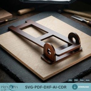 Ezelstandaardpoten - fotolijst staat achter - houten ezel displaypoot