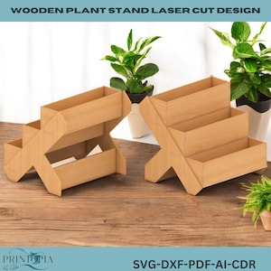 Blumenständer / Blumenständer DIY aus Holz | Laser Cut Design für Haus & Garten Dekoration 213