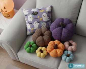Crochet Pumpkin Pattern, Amigurumi Fall Decor, Halloween DIY Craft, Instant Download PDF, Autumn Home Decoration, Thanksgiving Gift