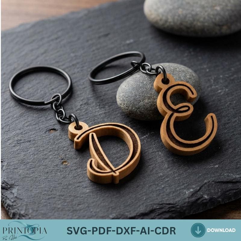 Custom Name Keychain Designs for Laser Cutters,stylish Letter Keychain ...