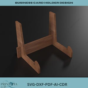 Laser Cut Visitenkartenhalter - Moderner Schreibtisch Organizer SVG-Datei, Staffelei Ständer SVG - Bilderrahmen & Visitenkartenhalter 264
