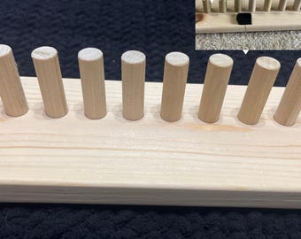 smaller yarn Blanket Loom handcrafted solid wood Crochet Beginner-Friendly knitting loom with 1/2" pegs smaller chunky yarn #5 & #6
