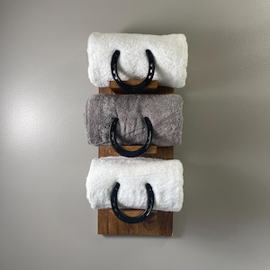 Western Decor Horseshoe Towel Rack Country Bathroom Towel Rack ...