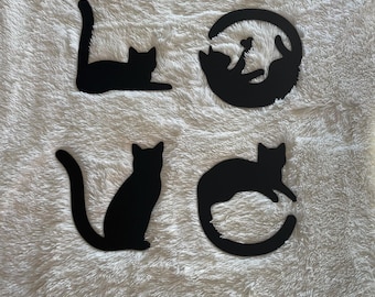 Cat lover wall decor that spells "LOVE" handmade wooden cat decor gift for cat parents wooden wall cat sign kids room wooden cat wall sign