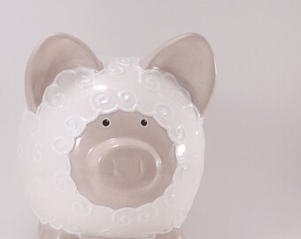 Sheep Piggy Bank Etsy