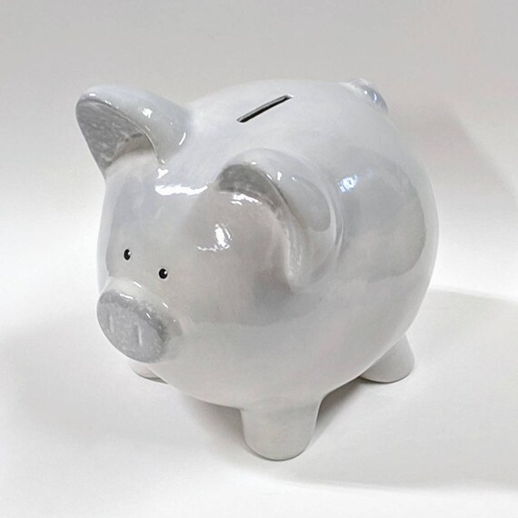 Gray piggy bank deals