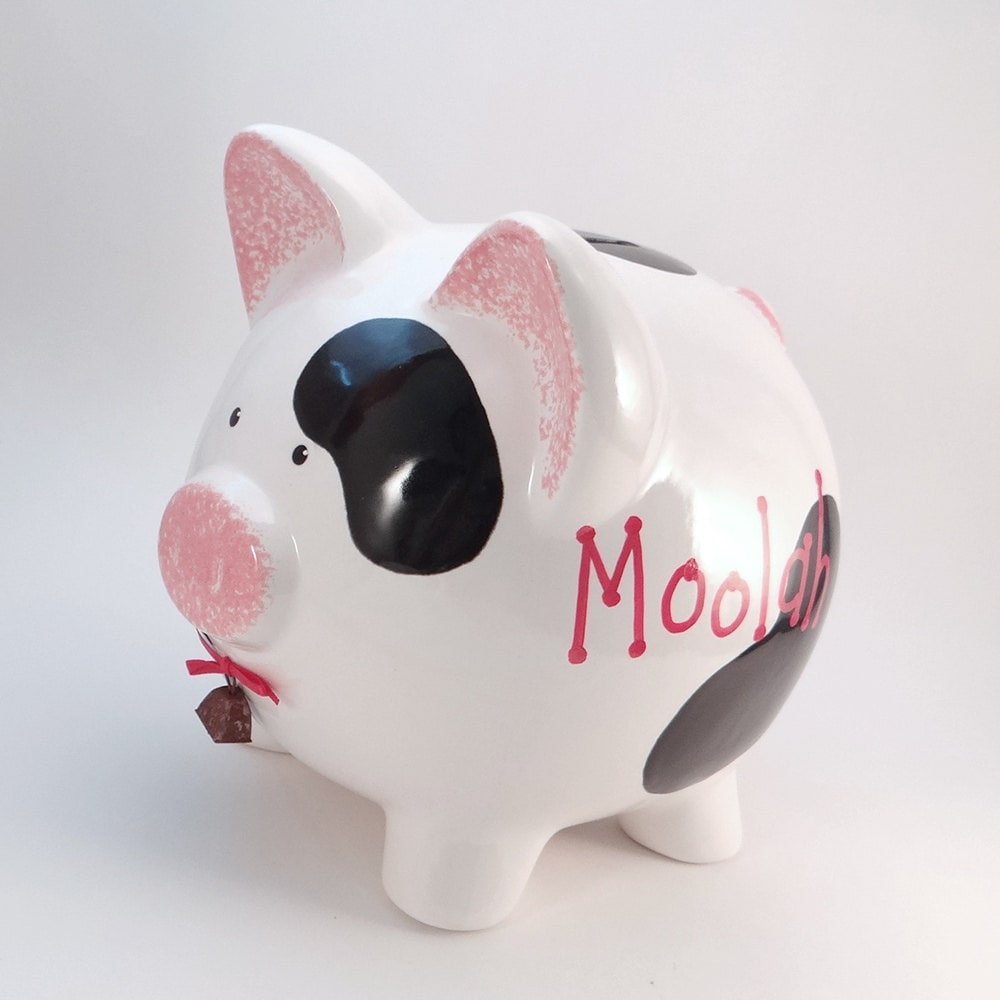 Personalized Gift For Boy or Girl Money Saver Farm Animal Piggy Bank