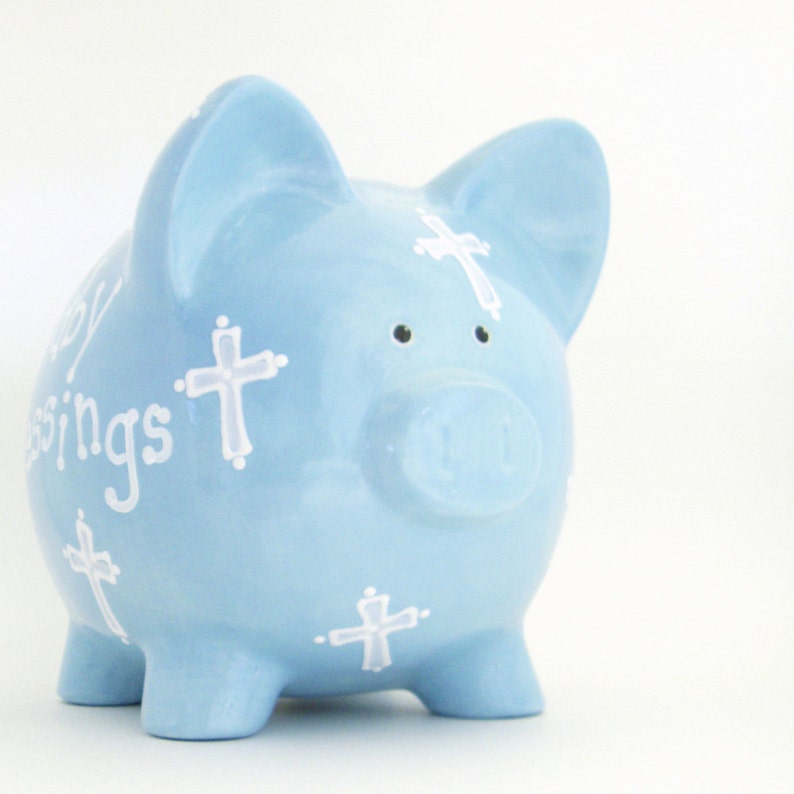 Baptism Piggy Bank Personalized Piggy Bank Baby Christening Etsy UK