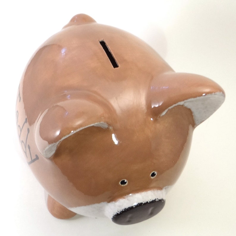 Teddy Bear Bank Personalized Piggy Bank Woodland Theme Bank Etsy
