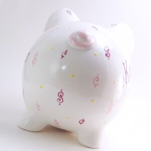 Money Personalized Piggy Bank, Loose Change Piggy Bank, Dollars & Cents Bank, Dollar Sign Bank, Cash Theme Bank, with hole or NO hole image 3