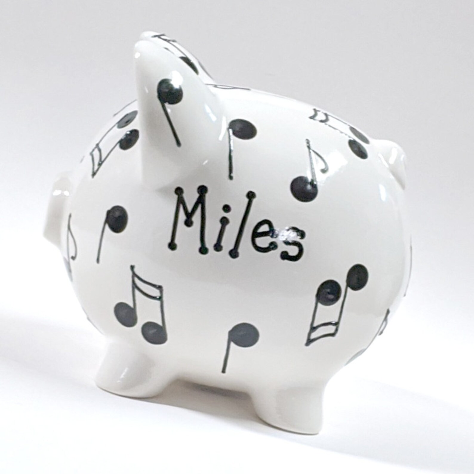 Music Note Piggy Bank Personalized Piggy Bank Ceramic Piggy Etsy