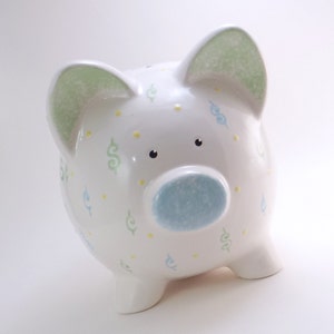 Money Personalized Piggy Bank, Loose Change Piggy Bank, Dollars & Cents Bank, Dollar Sign Bank, Cash Theme Bank, with hole or NO hole image 2