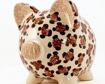 Leopard Personalized Piggy Bank, Zoo Animal Piggy Bank, Cheetah Piggy Bank, Jungle Theme Bank, Safari Theme, Baby Gift, with hole or NO hole