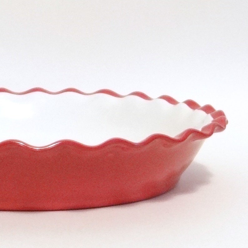 Red White Personalized Pie Plate Unique Pie Plate Pie Plate Etsy