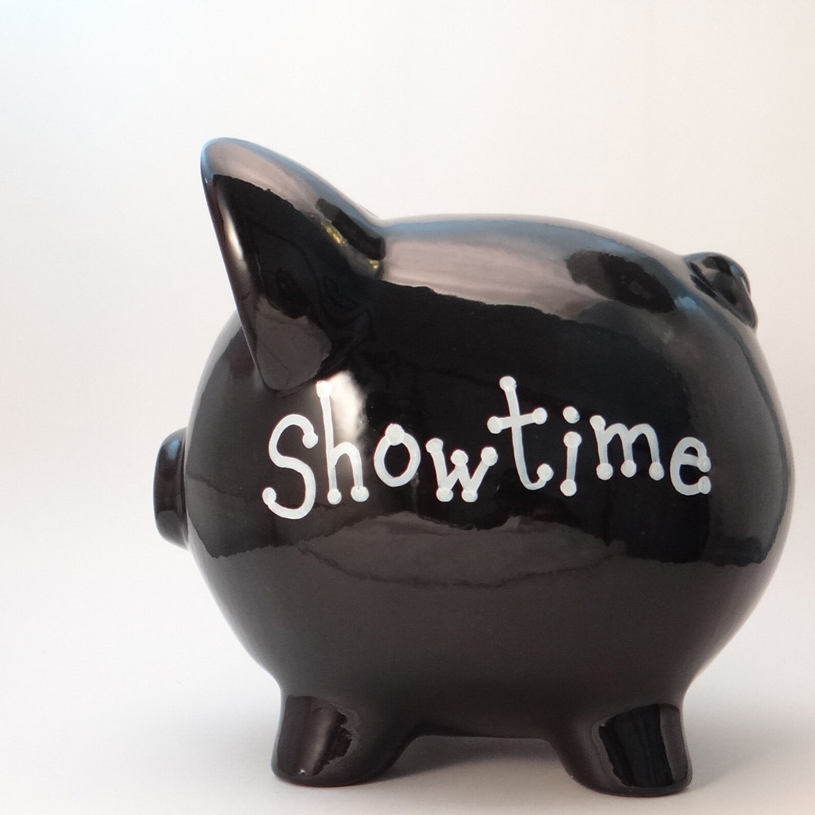 Black Piggy Bank, Personalized Piggy Bank, Plain Black Money Bank