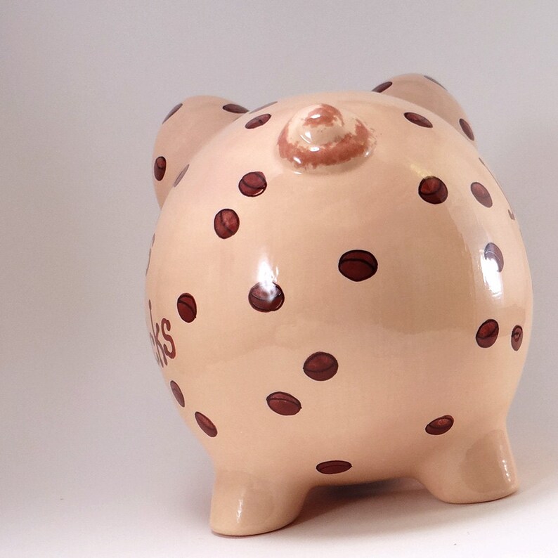 Coffee Bean Piggy Bank Personalized Piggy Bank Cappuccino Etsy Ireland