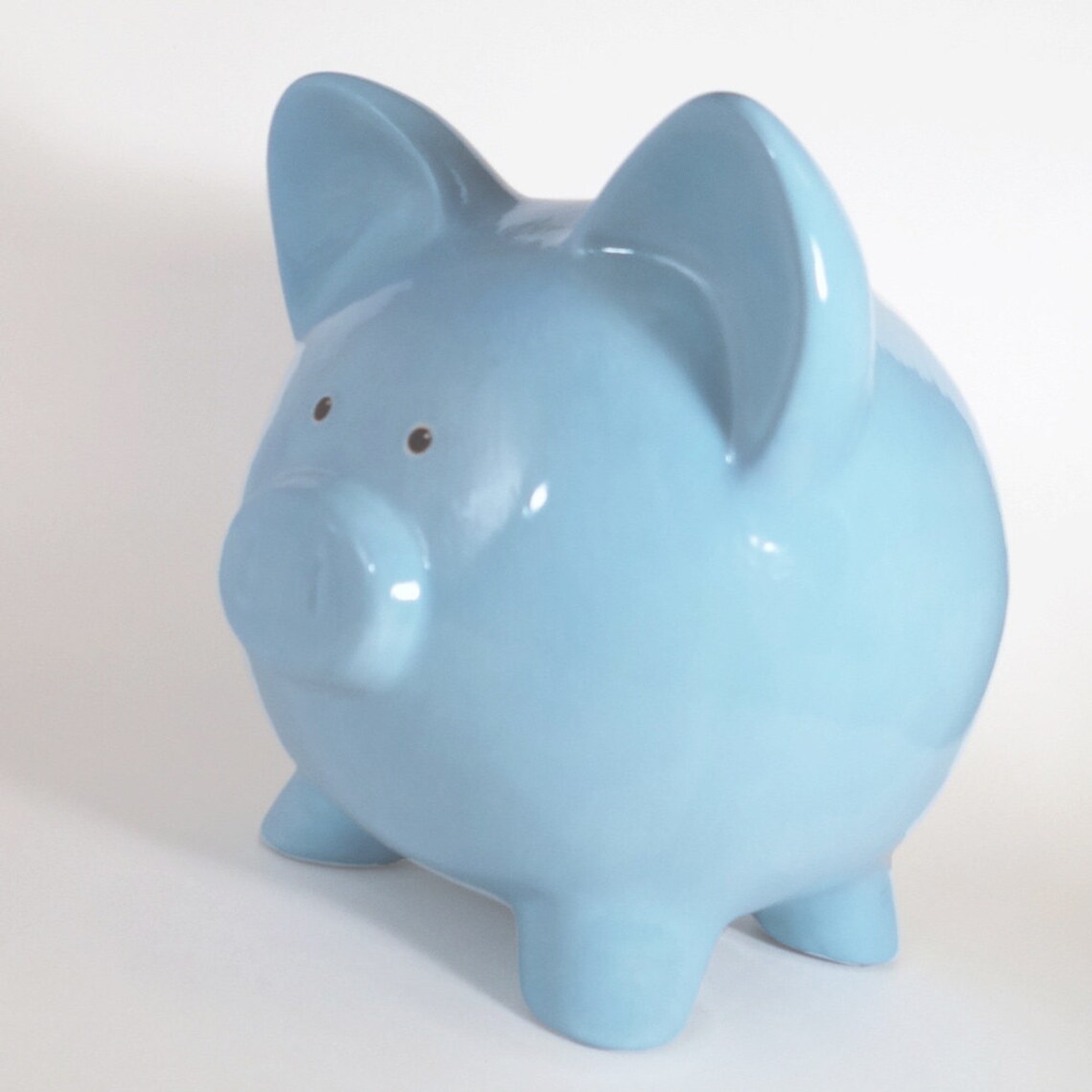 Light Blue Piggy Bank Personalized Piggy Bank Classic Baby Etsy