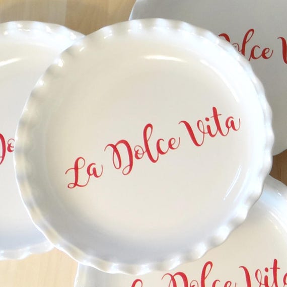 personalised pie dish