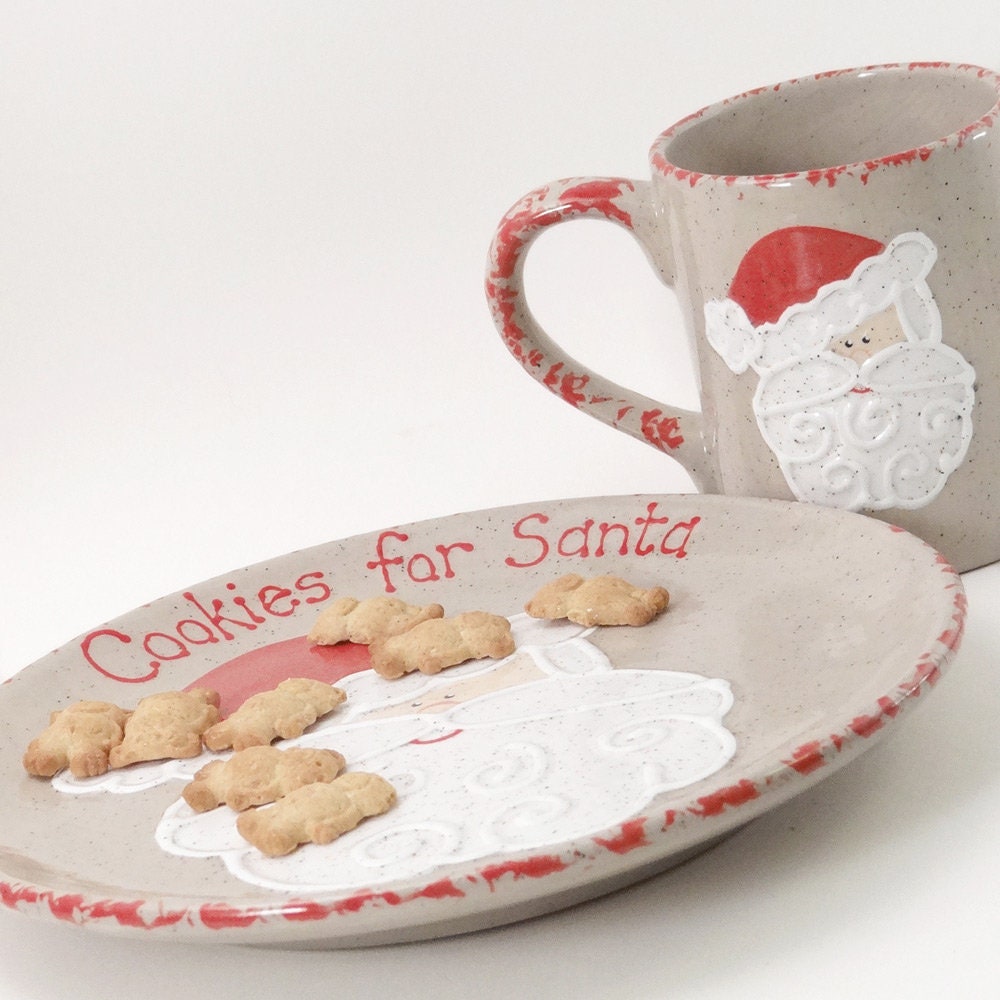Santa Cookies for Santa Plate AND Mug Personalized Santa Etsy