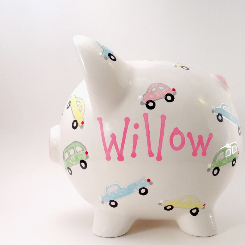 Cars & Trucks Piggy Bank Personalized Piggy Bank Automobile Etsy