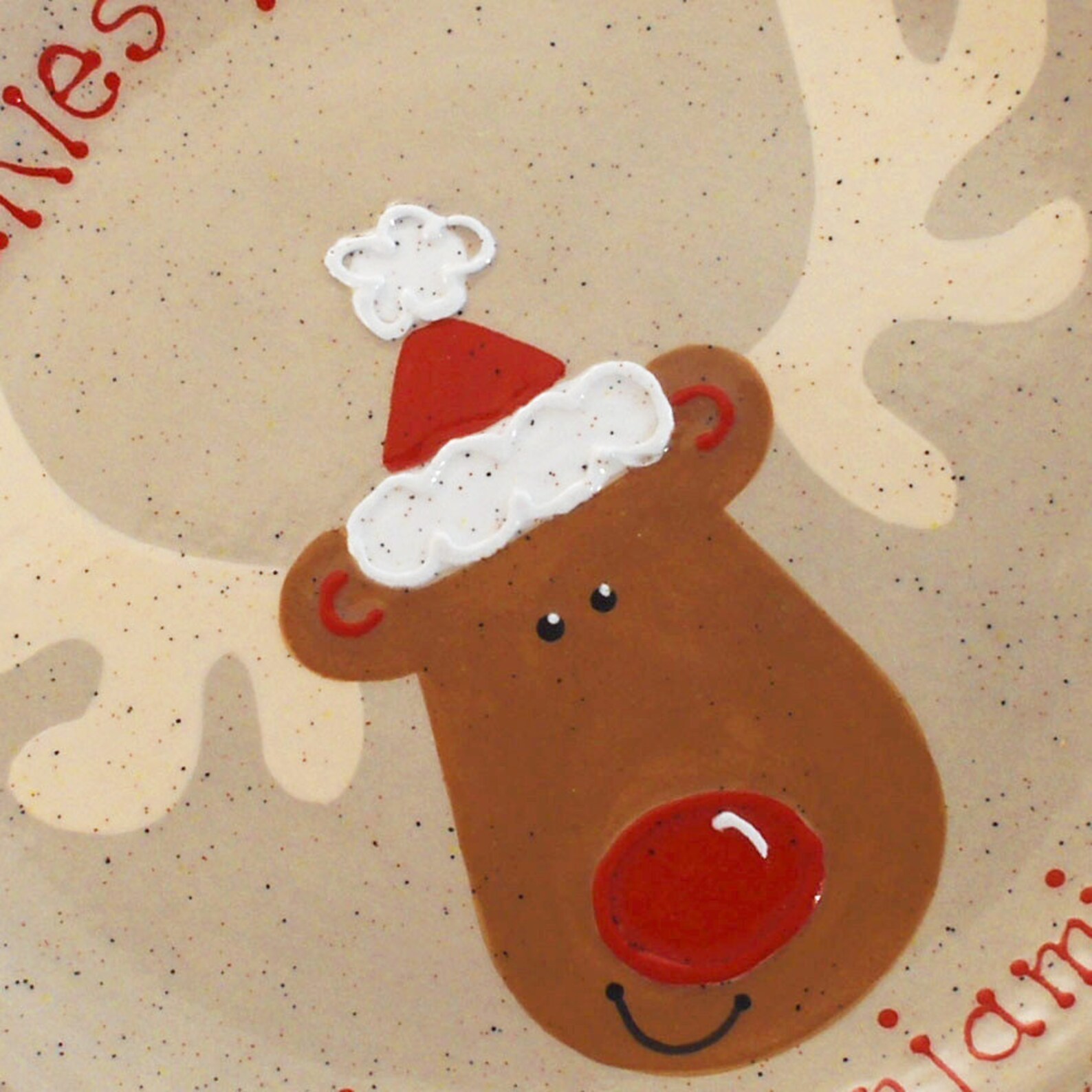 Reindeer Plate AND Mug Personalized Cookies for Santa Set Etsy