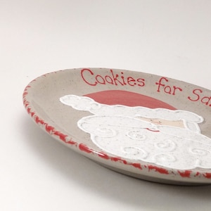 Santa Cookies for Santa Plate, Personalized Christmas Eve Plate, Santa Treats Plate, Keepsake Cookie Plate, Santa Snack, Heirloom Gift