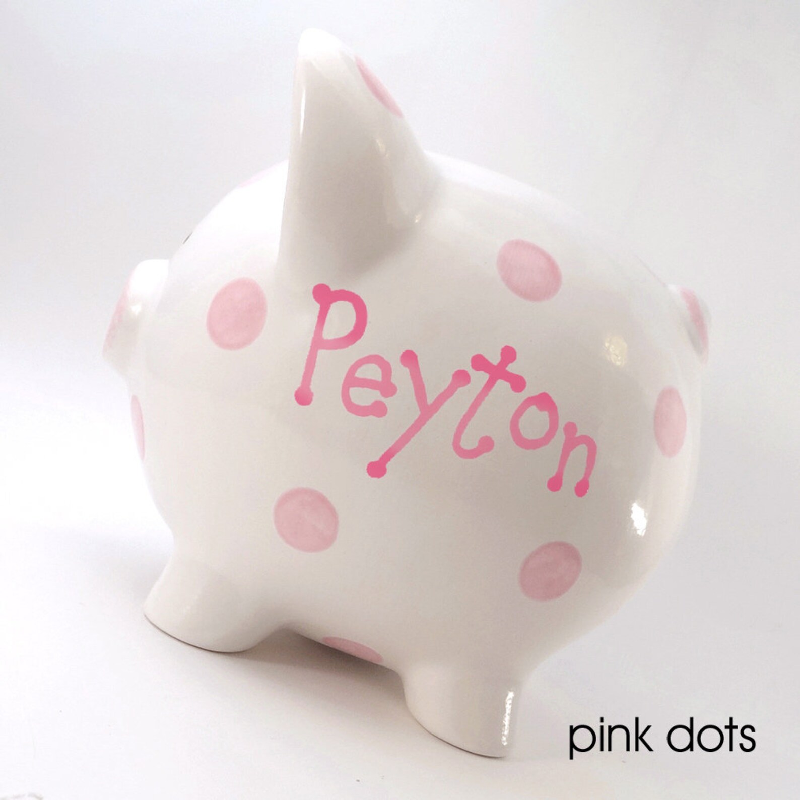 Polka Dot Piggy Bank Personalized Piggy Bank Nursery Savings Etsy