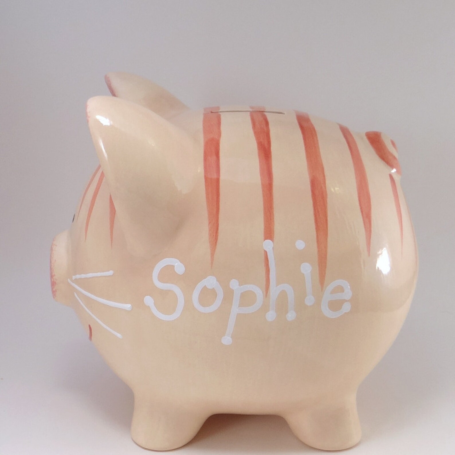 Orange Tabby Cat Personalized Piggy Bank Kitten Piggy Bank Etsy